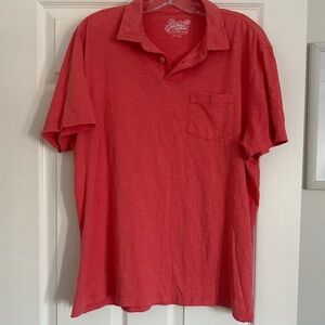 SOUTHERN TIDE Men’s Watermelon Red Sun Farer Slub Cotton Short Sleeve Polo L
